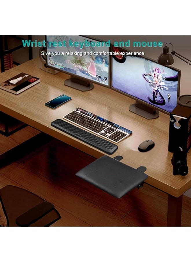 erorex - Mouse Pad Wrist Support Ergonomic Keyboard Pad With Wrist Rest With Relieve Carpal Tunnel Pain Massage Bulge And Full Memory Gel Design Computer Pad For Laptop Office Work Pc Gaming Medium - Image 1