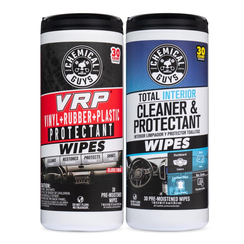 Chemical Guys VRP & Total Interior Cleaner & Protectant Wipes (60 Ct) - Use During Your Regular Car Wash & Detail on Leather, Rubber, Vinyl, Plastic & More in Your Cars, Trucks, SUVs, RVs - Image 3