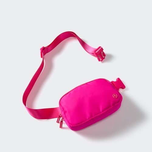 Pander Two Way Zipper Fanny Pack Nylon Everywhere Belt Bag for Women, Water Repellent Waist Packs, Crossbody Bags with Adjustable Strap (Sonic Pink). - Image 2