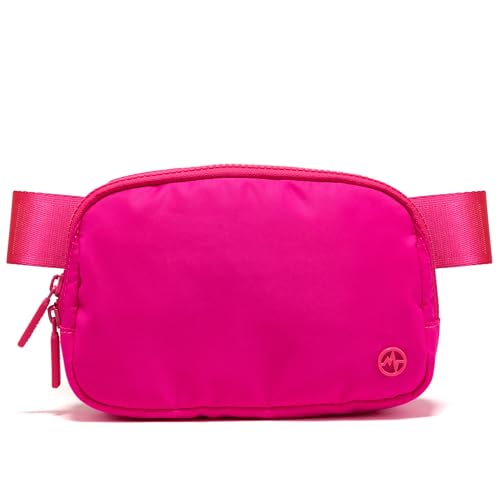Pander Two Way Zipper Fanny Pack Nylon Everywhere Belt Bag for Women, Water Repellent Waist Packs, Crossbody Bags with Adjustable Strap (Sonic Pink). - Image 1
