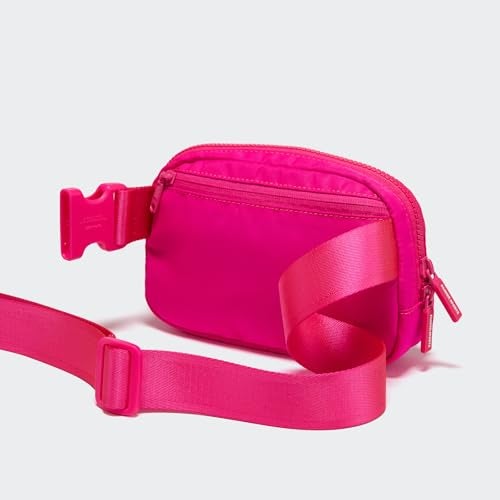 Pander Two Way Zipper Fanny Pack Nylon Everywhere Belt Bag for Women, Water Repellent Waist Packs, Crossbody Bags with Adjustable Strap (Sonic Pink). - Image 4