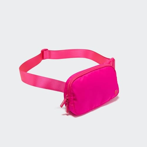 Pander Two Way Zipper Fanny Pack Nylon Everywhere Belt Bag for Women, Water Repellent Waist Packs, Crossbody Bags with Adjustable Strap (Sonic Pink). - Image 3