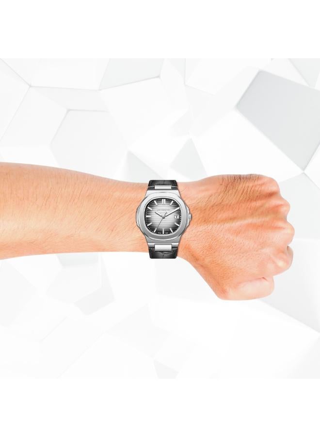 لي كوبر ساعة لي كوبر للرجال بعرض تناظري وحزام جلد أسود - Image 4