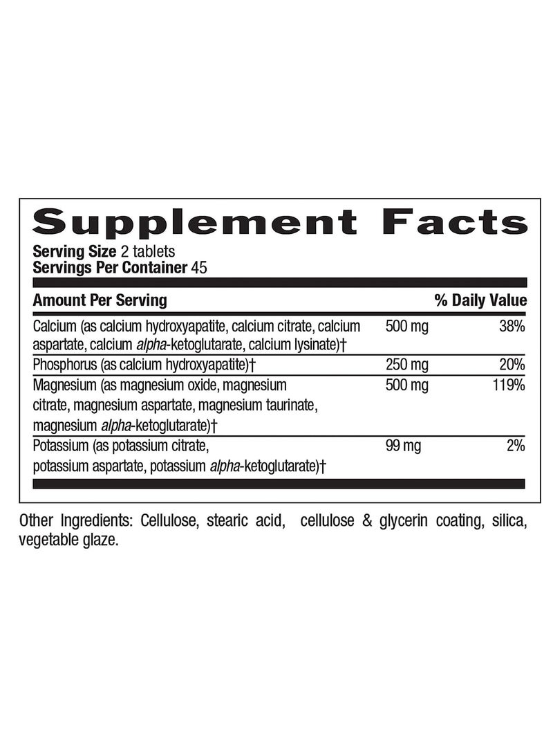 Country Life Target-Mins Calcium Magnesium Potassium 500mg/500mg/99mg - 90 Tablets - Image 2
