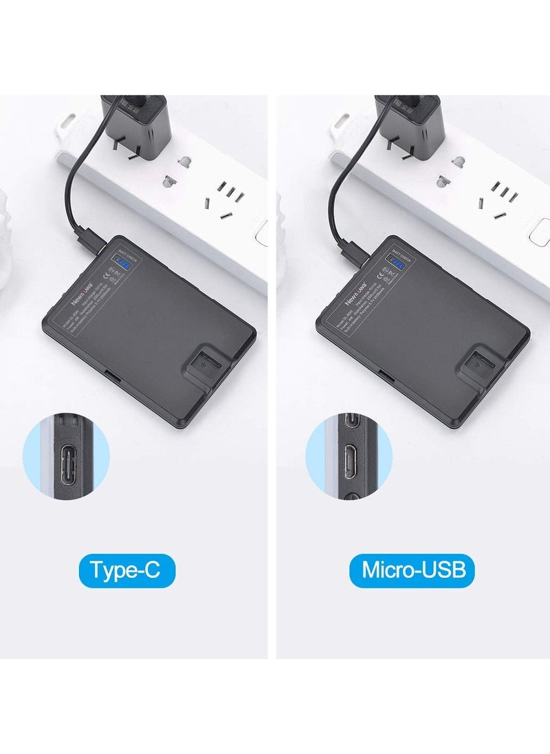 Eworld - High-power 60-LED Rechargeable Selfie Light with Front & Back Clips, 3 Light Modes and 10 Brightness Levels, Ideal for Makeup, Selfies, Vlogs, Video Conferences on Smartphones, Tablets, Laptops - Image 1