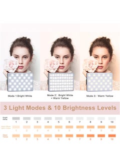 High-power 60-LED Rechargeable Selfie Light with Front & Back Clips, 3 Light Modes and 10 Brightness Levels, Ideal for Makeup, Selfies, Vlogs, Video Conferences on Smartphones, Tablets, Laptops - pzsku/Z4879486A8277FF3D5671Z/45/_/1714569470/8976df88-5163-474b-9bca-78925a3b2ccd