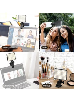 High-power 60-LED Rechargeable Selfie Light with Front & Back Clips, 3 Light Modes and 10 Brightness Levels, Ideal for Makeup, Selfies, Vlogs, Video Conferences on Smartphones, Tablets, Laptops - pzsku/Z4879486A8277FF3D5671Z/45/_/1714569522/926eb634-00d8-494c-ad61-e7c87d1b3466