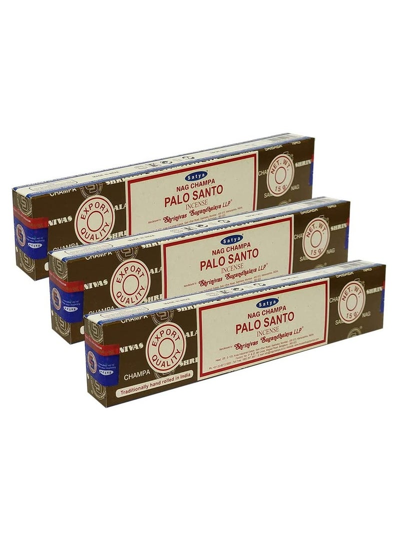 Satya Palo Santo Incense Sticks 3 Packs 