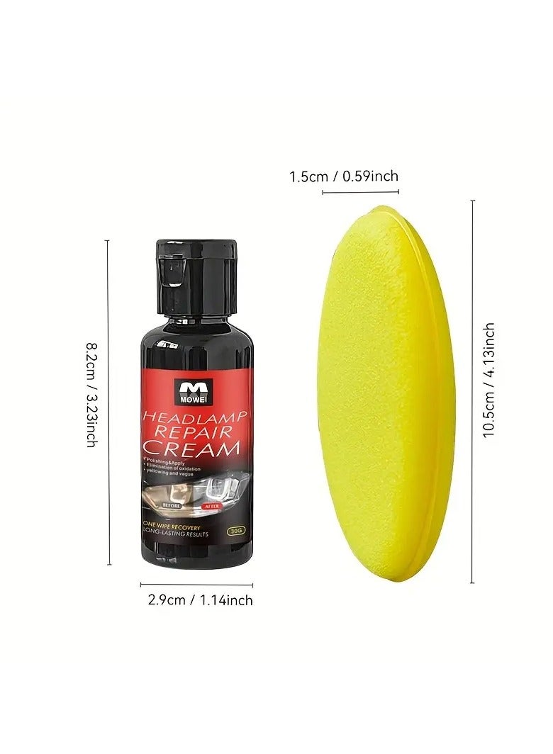 Generic Headlight renovation kit, headlight polishing, headlight scratch repair, quickly solve the problems of headlight aging, scratches, headlight yellowing and fuzzy, DIY operation is simple, headlight renovation is 90% bright as new.  - Image 4