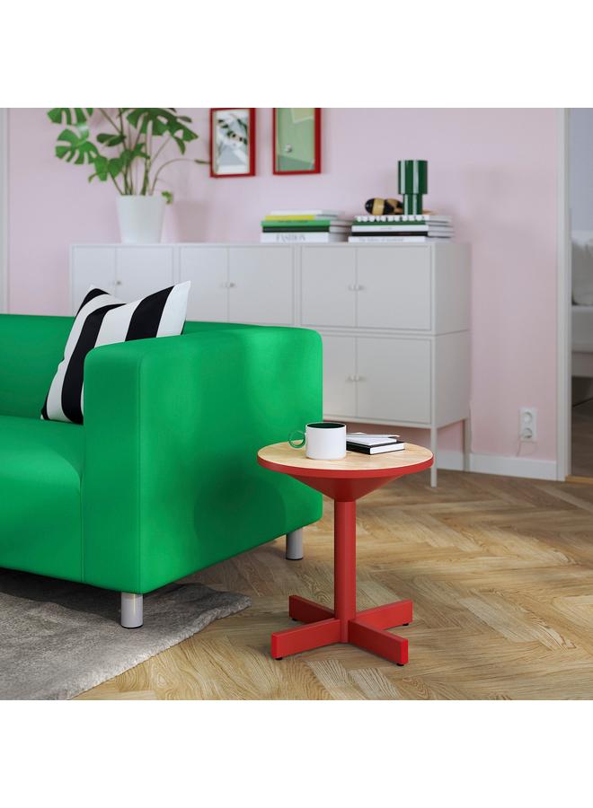 erorex Side Table, Pine Plywood/Bright Red - Image 4