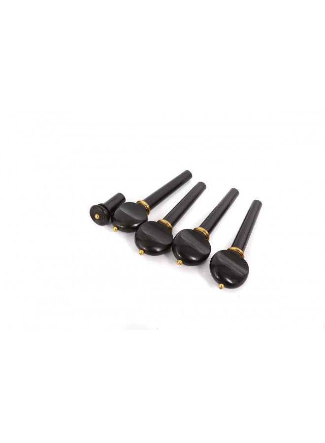 yinfente Yinfente 4/4 Violin kit Full Size Violin Accessories Peg Tailpiece Fine Tuner Chin Rest Clamp End pin Ebony wood (4/4)  - Image 1