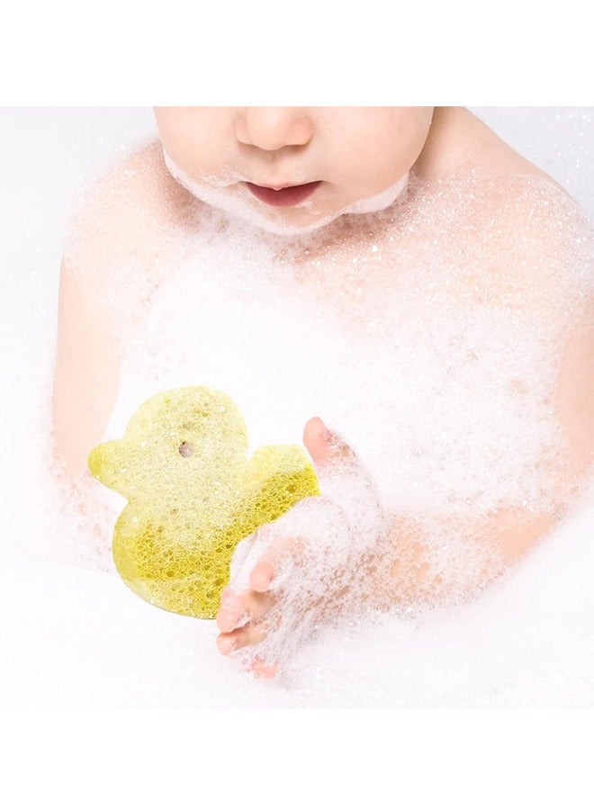 Cartoon Bath Sponge Soft Yellow Bathing Pad for Comfortable Shower Cute Animal Shape Strong Water Absorption for Skin Care - Image 3