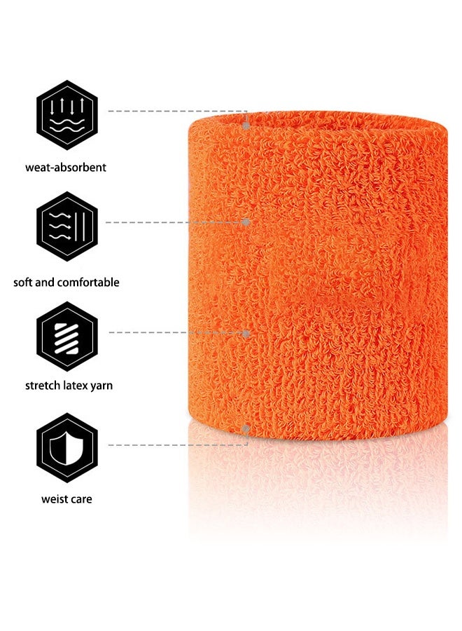 3 Pairs of Sports Wrists, Wristbands Tennis Wristbands Absorbent Sweatbands for Men and Women, Breathable Cotton Sweatbands for Exercise, Football, Basketball, Running - Image 4