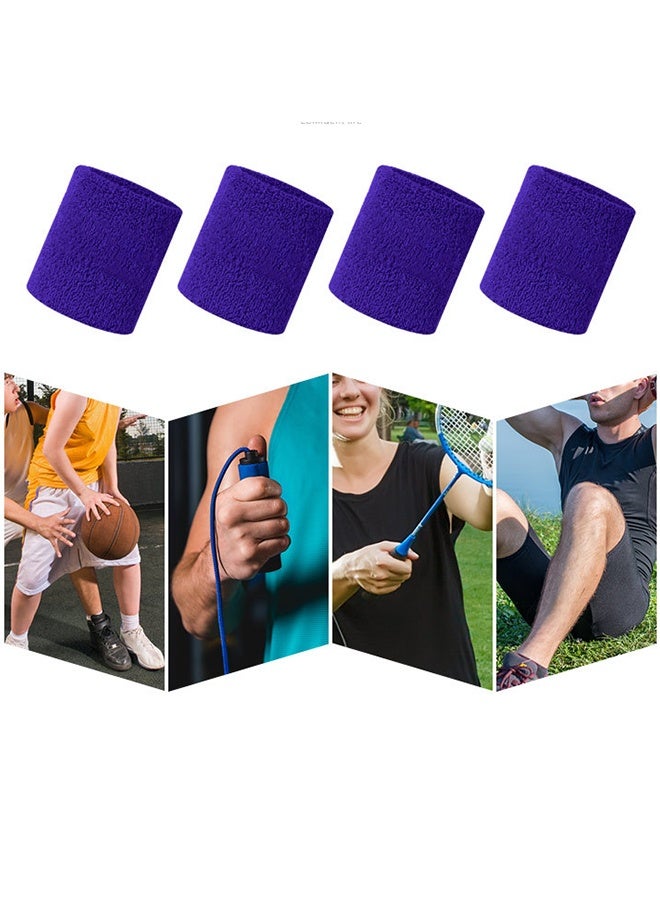 3 Pairs of Sports Wrists, Wristbands Tennis Wristbands Absorbent Sweatbands for Men and Women, Breathable Cotton Sweatbands for Exercise, Football, Basketball, Running - Image 5