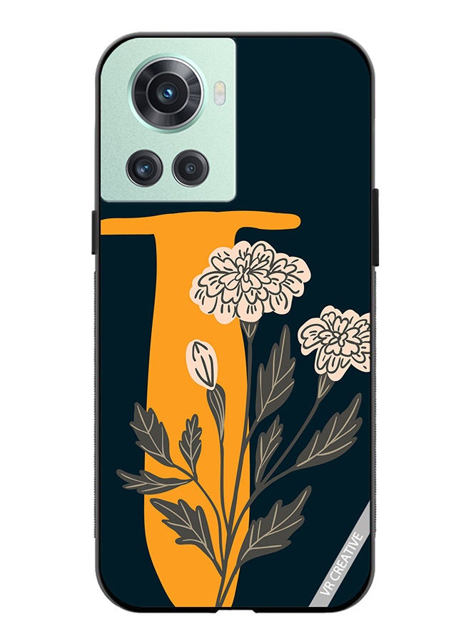 VR CREATIVE Protective Case Cover For OnePlus 10R Alphabet T Design Multicolour - Image 1