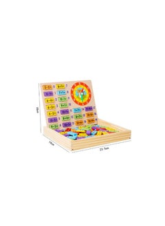 Generic Wooden Multifunctional Learning Box Toy Tangram Alarm Clock Flying Chess Number Stick CognitionDH362-23  - Image 2