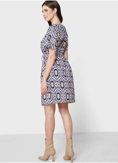 VERO MODA Printed Tie Detail Shirt Dress  - Image 2