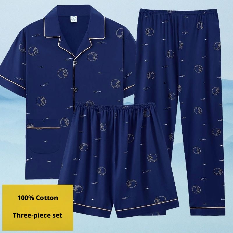 Men's Cotton 3-Piece Pajama Set - Image 5