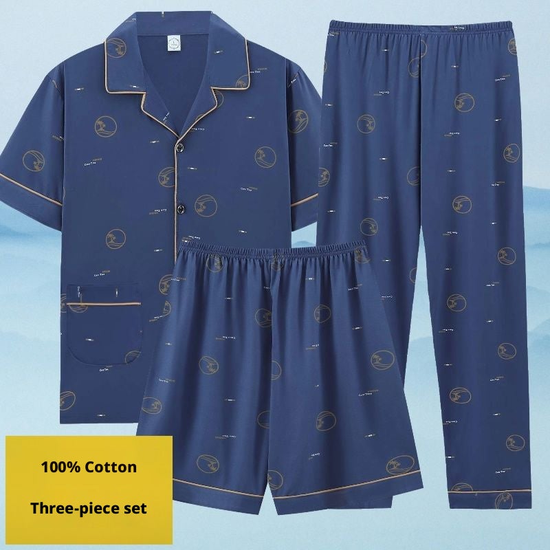 Men's Cotton 3-Piece Pajama Set - Image 4