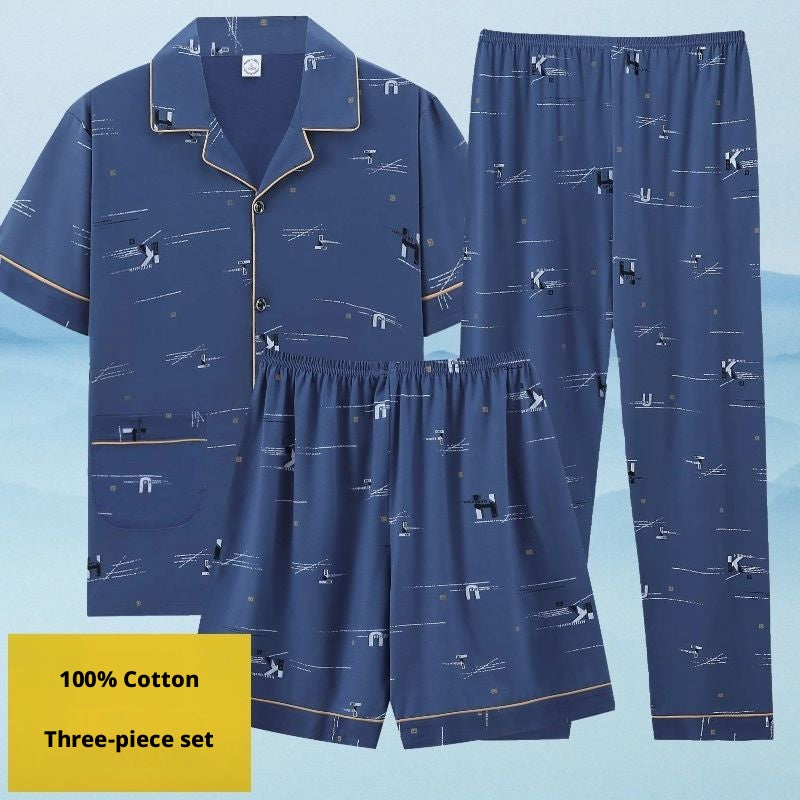 Men's Cotton 3-Piece Pajama Set - Image 2