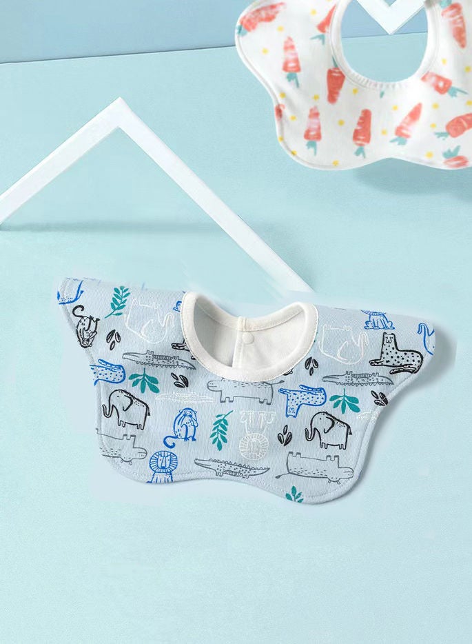 Shuer 5 Pieces Mother Baby Supplies Baby Saliva Towel Cotton Waterproof Baby Petal Bib - Image 2