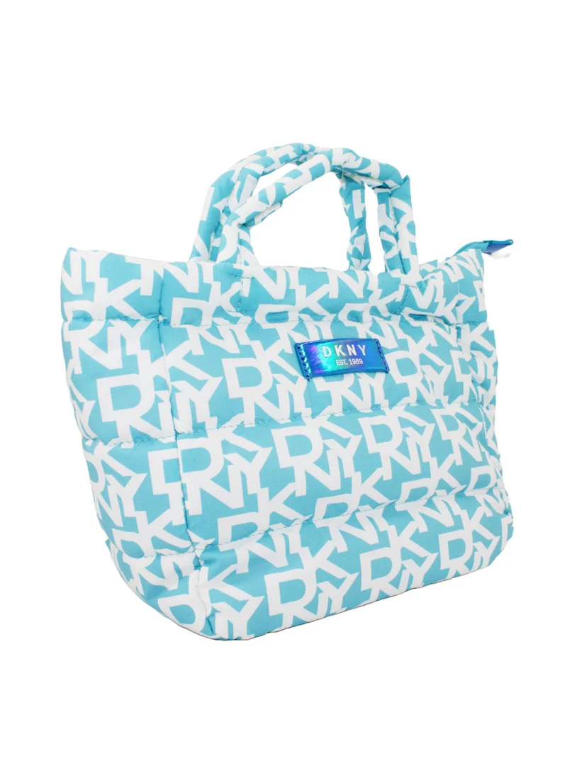 DKNY DKNY Signature Puffer Mini Tote Cosmetic Bag, Travel Make up Bag Small, Small Lightweight Cosmetic Bag Storage Bag, Small Makeup Bag, Travel Toiletry Bag