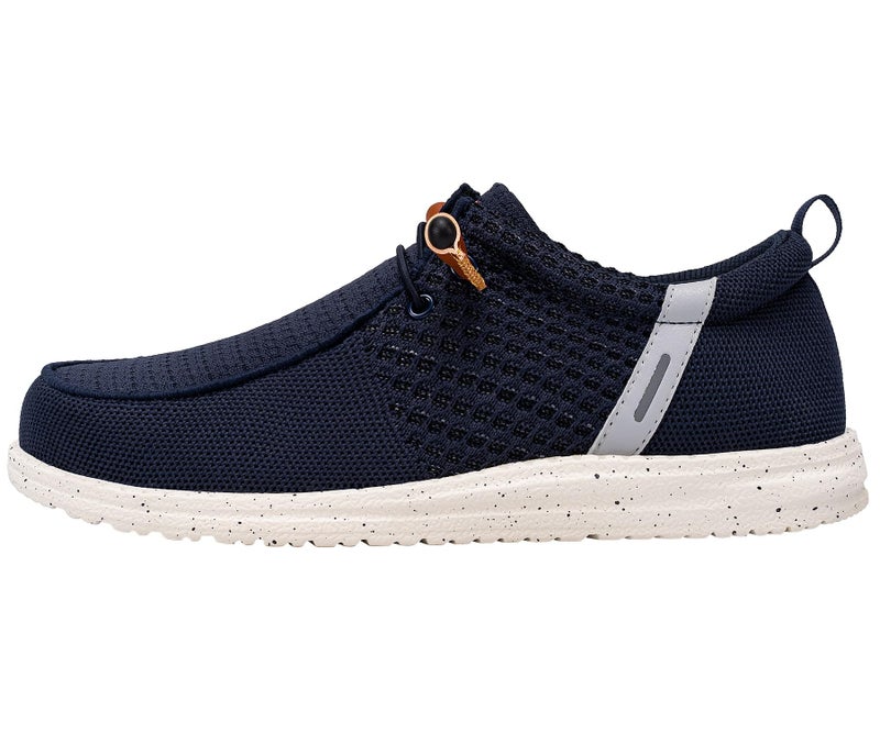LARNMERN Slip On Steel Toe Loafers Women Work Safety Shoes Lightweight Comfortable Walking Sneakers(9 Women, Navy Blue) - Image 2