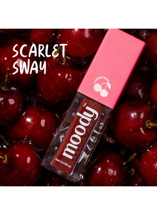 Moody Drip Matte Liquid Lipstick - Scarlet Sway, with Jojoba Seed Oil & Vitamin E | Transferproof, Long Lasting & Vibrant Lip Colors That Last Upto 12 Hours | Paraben Free Lip Tint, 4ml - Image 2