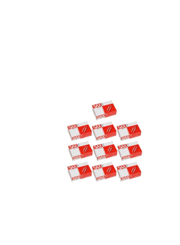 Sax مشابك ورق Sax233 رقم 233 - 10 علب × 100 قطعة - 30 مم - 1000 قطعة - Image 2