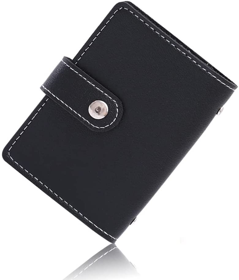 Stealodeal Black 26 Slots Laether Debit/Credit/ATM Man/Women Card Holder - Image 1