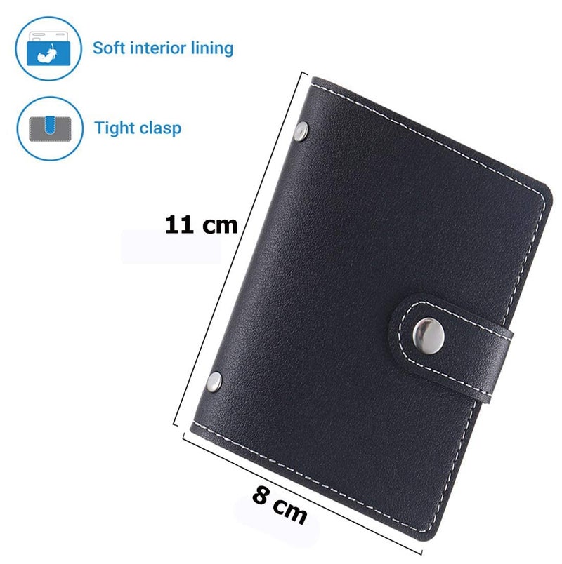 Stealodeal Black 26 Slots Laether Debit/Credit/ATM Man/Women Card Holder - Image 3