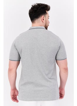 LOTTO Men Sportswear Fit Short Sleeves Outdoor Polo Shirts, Grey  - Image 3