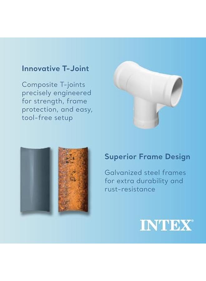 انتكس حمام سباحة بإطار مستطيل مقاس 86 بوصة × 23 بوصة فوق سطح الأرض للفناء الخلفي مع تجهيزات منفذ مزدوج القسم باللون الوردي فقط - Image 4