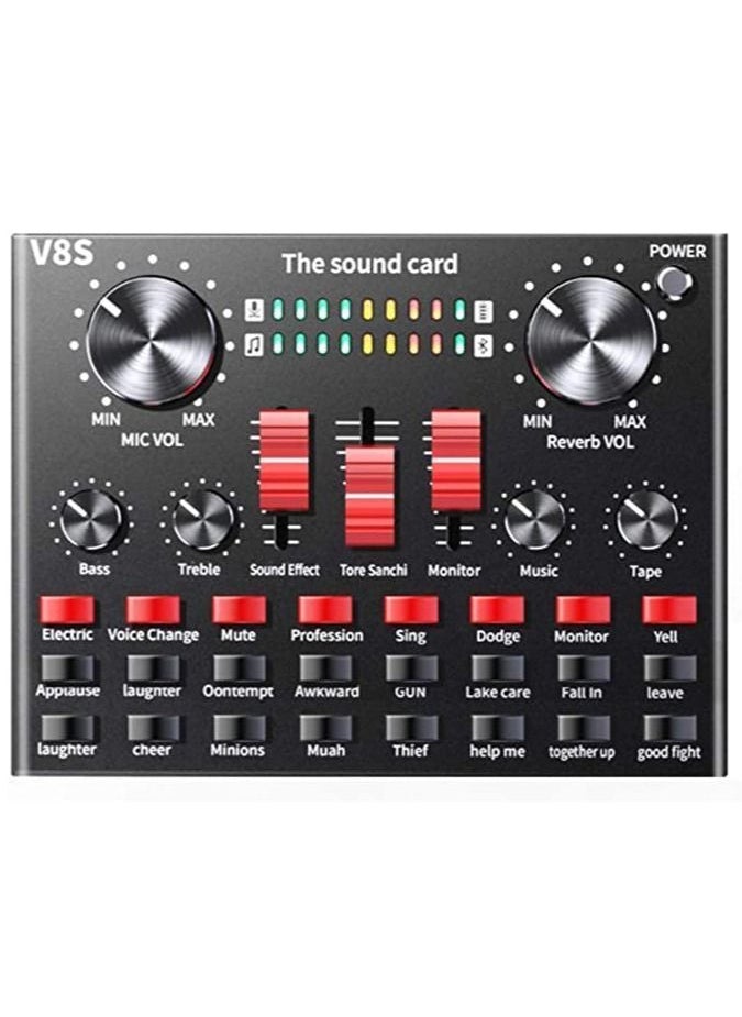 Marrkhor V8S External Live Sound Card For Smart Phone / PC and Laptop 