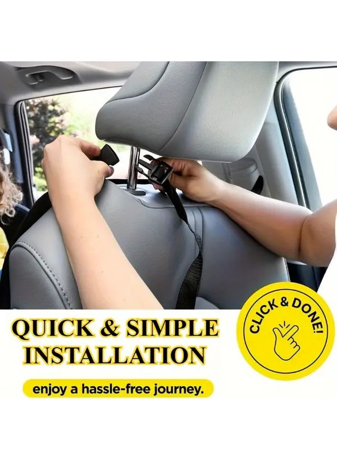 Universal Car Seat Back Protector With Three Storage Pockets Durable Kick Mat Easy Clean - Image 5