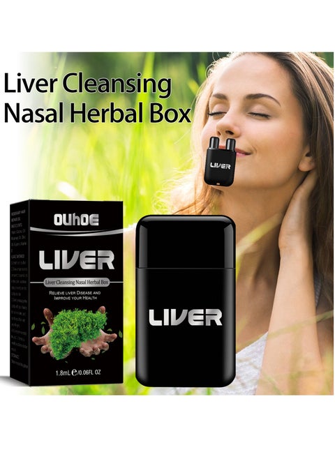 Liver Cleansing Nasal Herbal Box for Relieve Nasal Congestion and Clean Nasal Cavity, Natural and Safe Essential Oils Inhalers