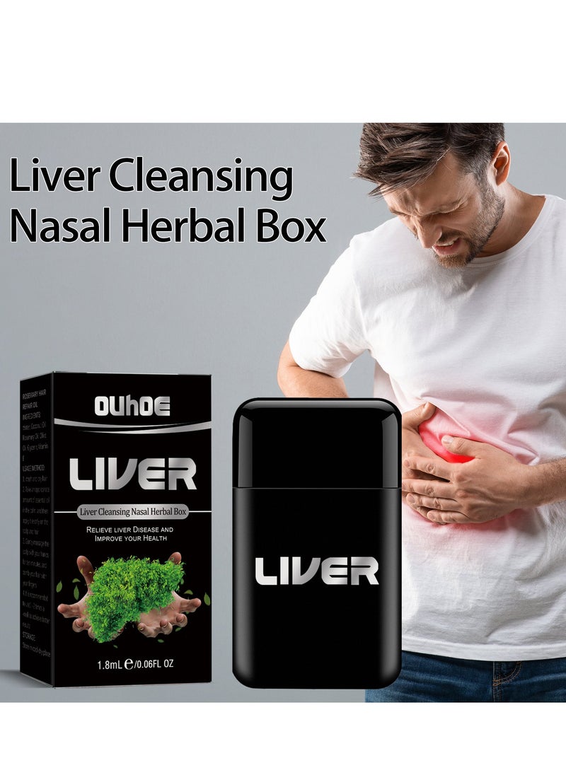 Liver Cleansing Nasal Herbal Box for Relieve Nasal Congestion and Clean Nasal Cavity, Natural and Safe Essential Oils Inhalers