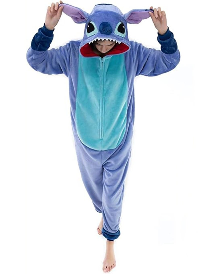 Snug Fit Unisex Adult Onesie Pajamas, Cosplay Animal One Piece  Costume Sleepwear Homewear  - Image 1