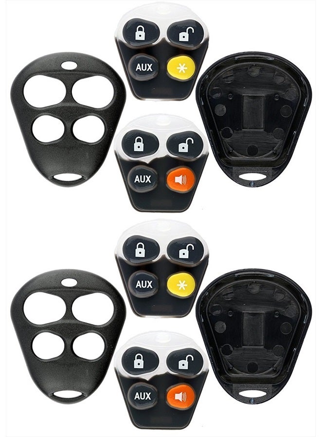 KeylessOption Keyless Entry Remote Control Starter Car Key Fob Case Shell Outer Cover Button Pads For Viper Automate Alarms (Pack of 2) - Image 3