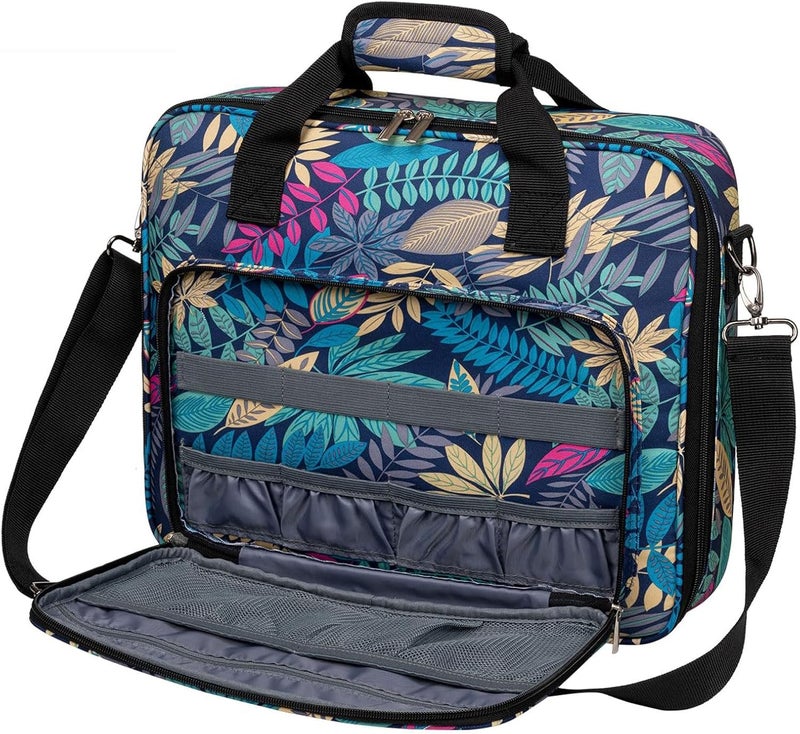 BAGLHER Cross Stitch & Embroidery Organizer Bag - Large Portable Project Storage with 3 Compartments, Travel Friendly Carrying Case for 11.2" Hoops, Threads, Supplies (Hawaii) - Image 1
