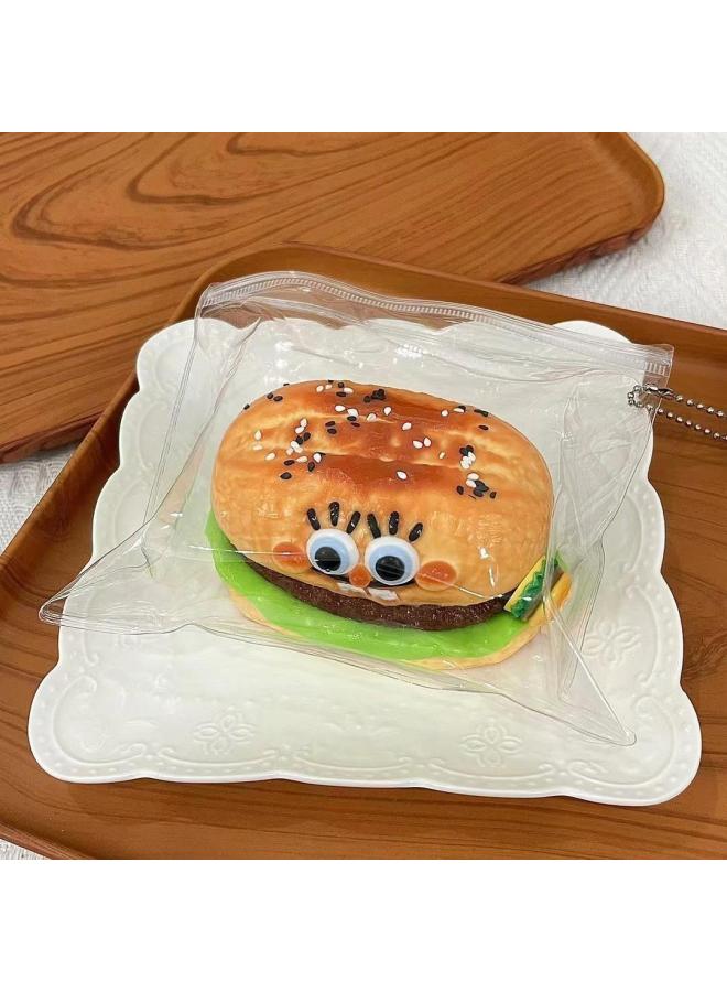 Loquat Handmade Food Grade Silicone Cream Mud Sense Kneading Music Decompression Relief Toy Handmade DIY-Color:Spongebob Squarepants Burger (210g)-Specifications:Purely Handmade Silicone Pinch And Free Rep - Image 1