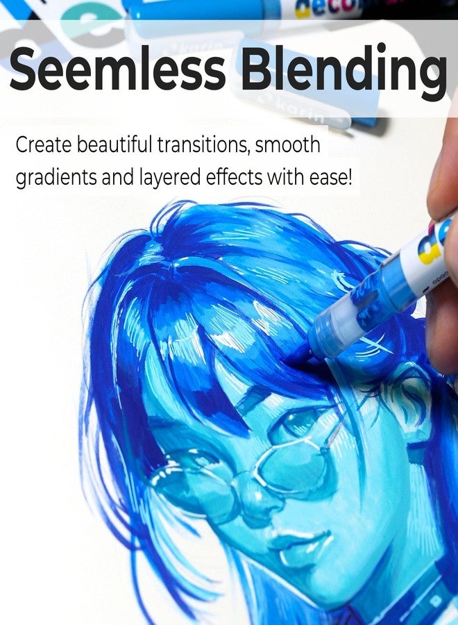 Karin DecoBrush Pigment Violet-Blue Colors Collection 12 colors - Image 5