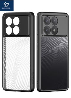 دوكس دوتشيز غطاء حماية Xiaomi POCO X6 Pro، ظهر شفاف بلوري + إطار أسود ناعم من مادة TPU، حماية كاملة ضد الصدمات، غطاء خلفي نحيف مقاوم للصدمات من الدرجة العسكرية لهاتف Xiaomi POCO X6 Pro 5G، شفاف/أسود  - Image 1
