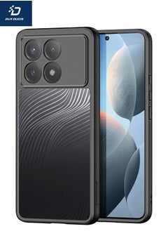 دوكس دوتشيز غطاء حماية Xiaomi POCO X6 Pro، ظهر شفاف بلوري + إطار أسود ناعم من مادة TPU، حماية كاملة ضد الصدمات، غطاء خلفي نحيف مقاوم للصدمات من الدرجة العسكرية لهاتف Xiaomi POCO X6 Pro 5G، شفاف/أسود  - Image 2