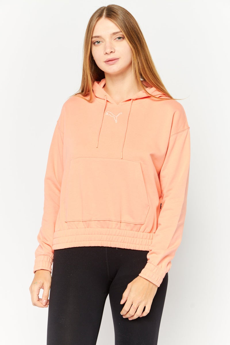 PUMA Women Sportswear Fit Long Sleeve Training Sweatshirt, Peach - Image 1