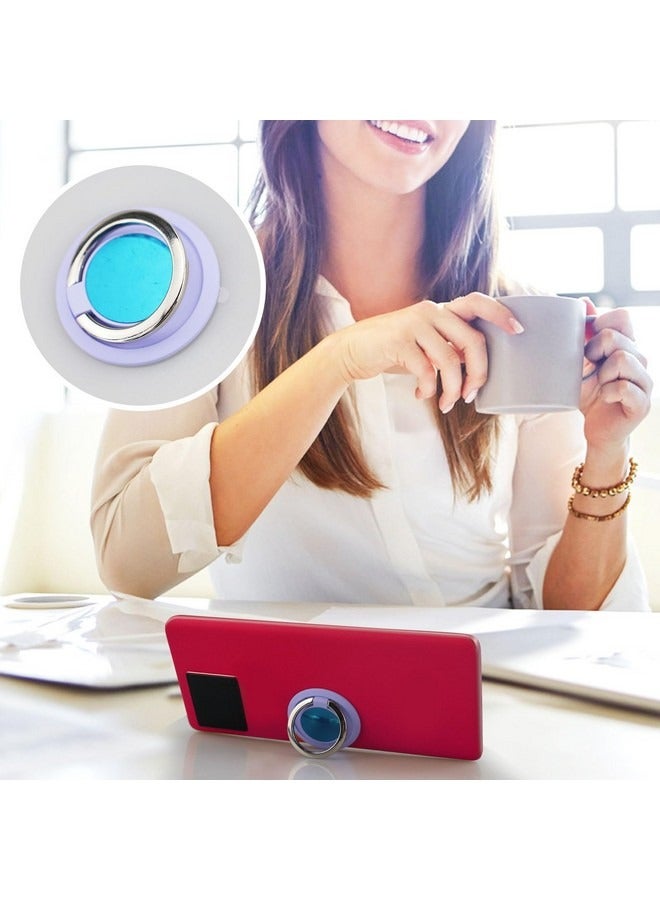Beauenty 2 Pcs Mobile Phone Ring Holder, Purple Finger Ring Stand, Magnetic Mount, 360° Adjustable Rotating Phone Ring Holder, Mobile Phone Stand, for All Smart Phones and Phone Cases  - Image 2