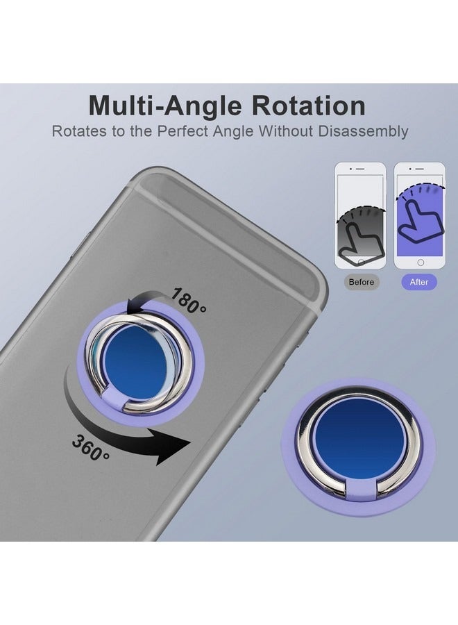 Beauenty 2 Pcs Mobile Phone Ring Holder, Purple Finger Ring Stand, Magnetic Mount, 360° Adjustable Rotating Phone Ring Holder, Mobile Phone Stand, for All Smart Phones and Phone Cases  - Image 5