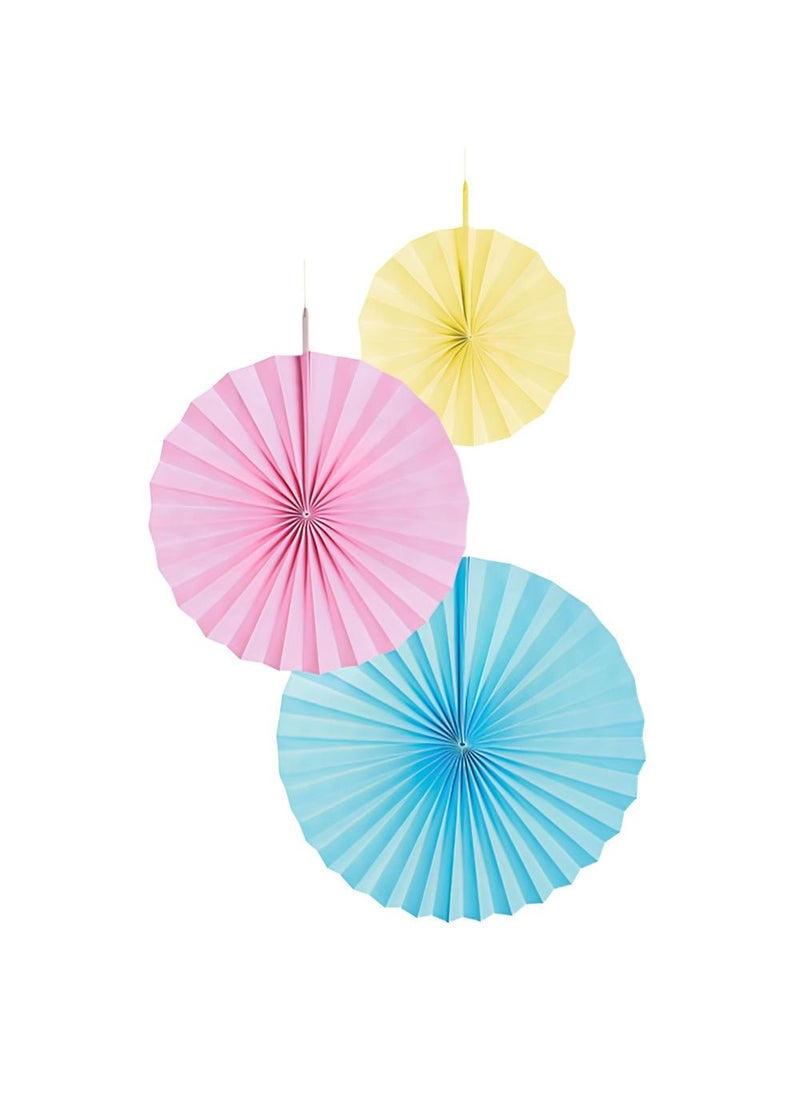 ورق باستيل معلق على شكل وردة، مقاس 18-38 سم، عبوة من 3 قطع