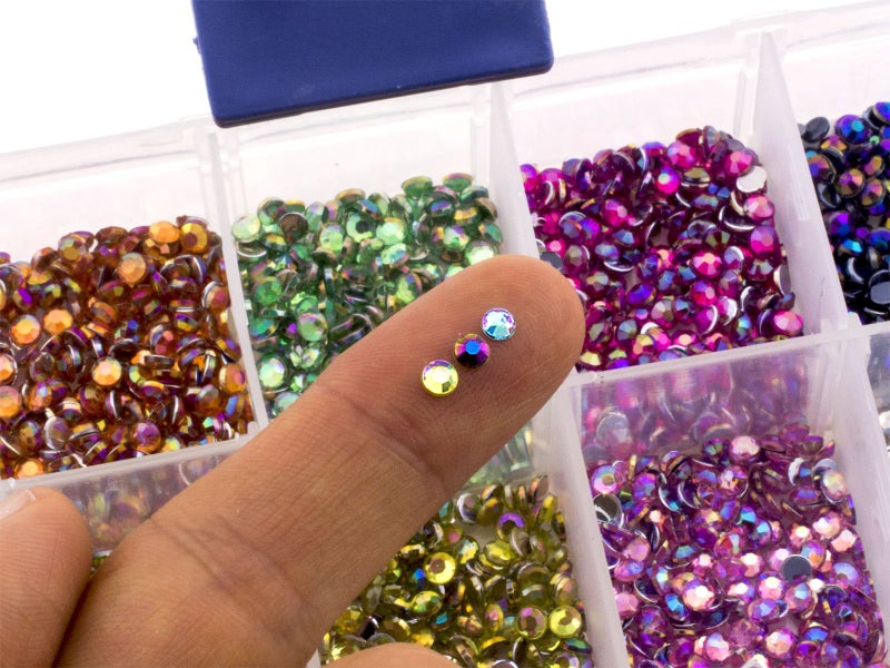 Summer-Ray.com Summer-Ray 3mm Assorted Color AB Rhinestones in Storage Box Set #2 - Image 3
