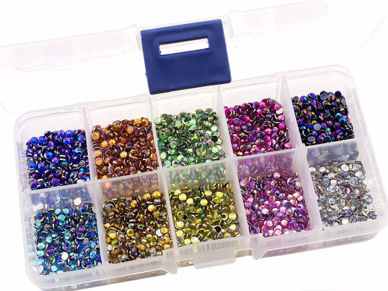 Summer-Ray.com Summer-Ray 3mm Assorted Color AB Rhinestones in Storage Box Set #2 - Image 2